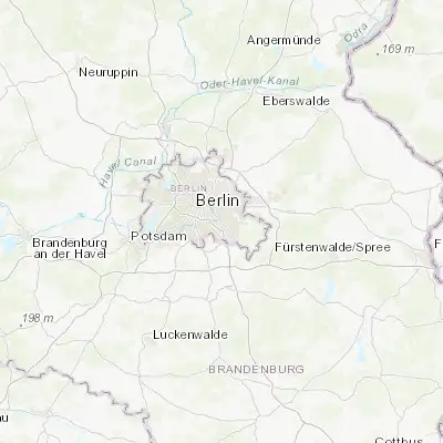 Map showing location of Niederschöneweide (52.455640, 13.515540)