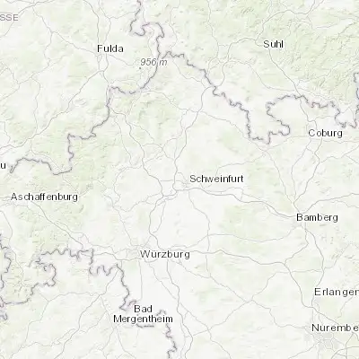Map showing location of Niederwerrn (50.061490, 10.182700)