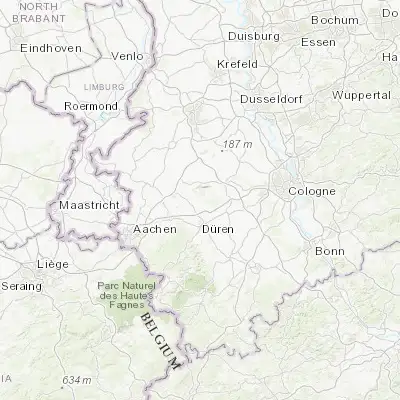 Map showing location of Niederzier (50.883330, 6.466670)