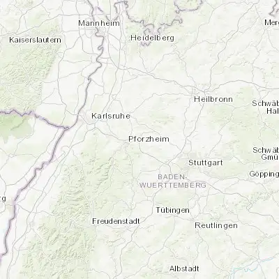 Map showing location of Niefern-Öschelbronn (48.916670, 8.783330)