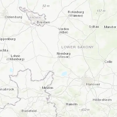 Map showing location of Nienburg (52.646100, 9.220860)