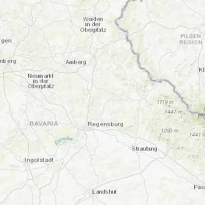 Map showing location of Nittenau (49.194250, 12.267410)