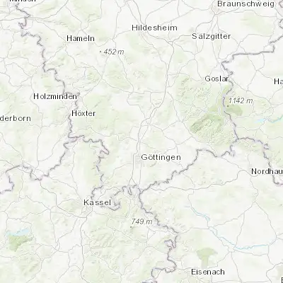 Map showing location of Nörten-Hardenberg (51.628780, 9.935930)