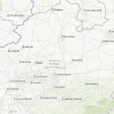 Map showing location of Nordkirchen (51.738270, 7.521970)
