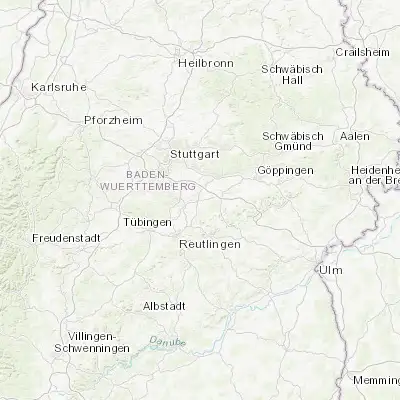 Map showing location of Nürtingen (48.625650, 9.342030)