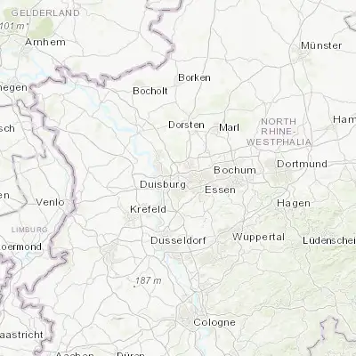 Map showing location of Oberhausen (51.478050, 6.862500)