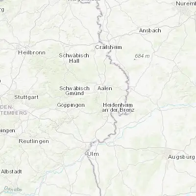 Map showing location of Oberkochen (48.783790, 10.105190)