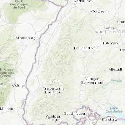 Map showing location of Oberwolfach (48.316670, 8.216670)