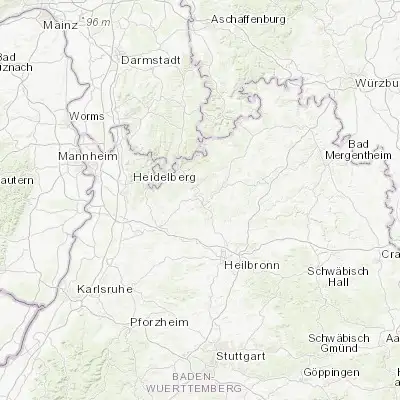 Map showing location of Obrigheim (49.351940, 9.090830)