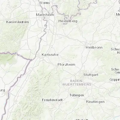 Map showing location of Ölbronn-Dürrn (48.966670, 8.750000)
