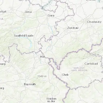 Map showing location of Oelsnitz (50.414700, 12.169500)