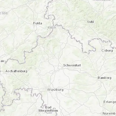 Map showing location of Oerlenbach (50.150000, 10.133330)