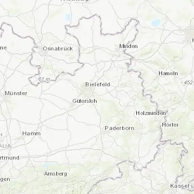 Map showing location of Oerlinghausen (51.954530, 8.662200)