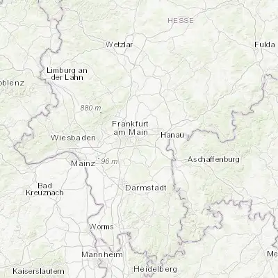 Map showing location of Offenbach (50.100610, 8.766470)