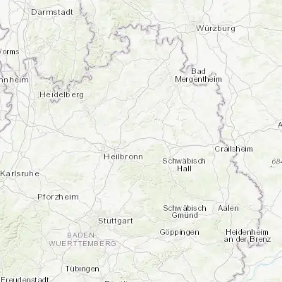 Map showing location of Öhringen (49.198840, 9.507200)