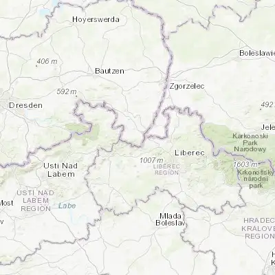 Map showing location of Olbersdorf (50.873040, 14.770350)