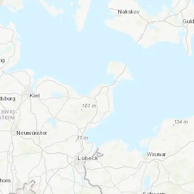 Map showing location of Oldenburg in Holstein (54.295760, 10.901560)