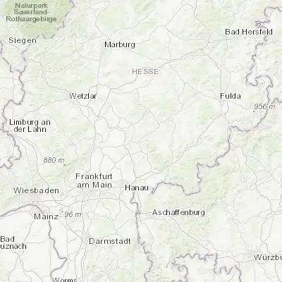 Map showing location of Ortenberg (50.355840, 9.056020)