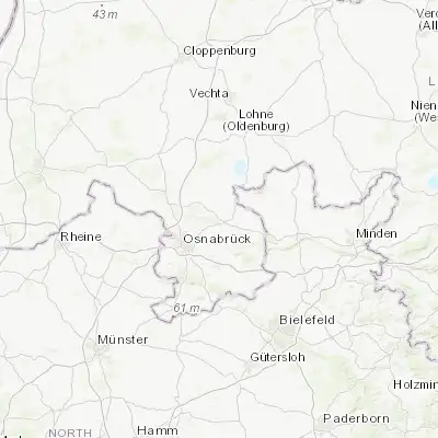 Map showing location of Ostercappeln (52.350000, 8.233330)