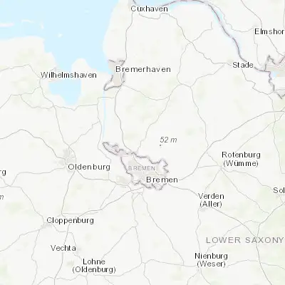 Map showing location of Osterholz-Scharmbeck (53.226980, 8.795280)