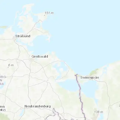 Map showing location of Ostseebad Zinnowitz (54.076680, 13.911270)