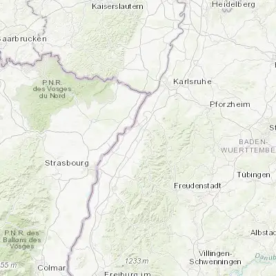 Map showing location of Ottenhofen (48.735600, 8.129810)