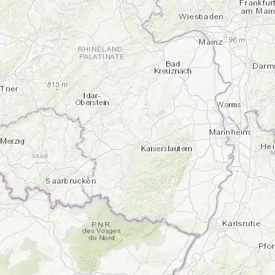 Map showing location of Otterbach (49.485540, 7.734500)