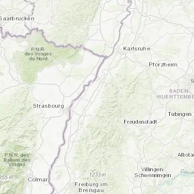 Map showing location of Ottersweier (48.670220, 8.113230)