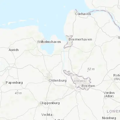 Map showing location of Ovelgönne (53.341890, 8.421790)