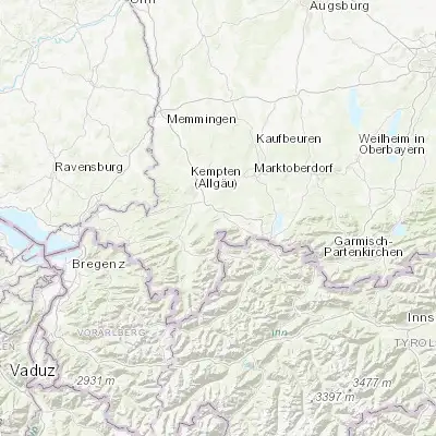 Map showing location of Oy-Mittelberg (47.633330, 10.433330)