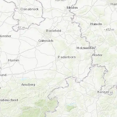 Map showing location of Paderborn (51.719050, 8.754390)