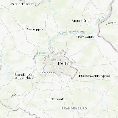 Map showing location of Pankow (52.569260, 13.401860)