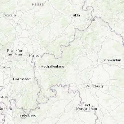 Map showing location of Partenstein (50.041760, 9.519910)