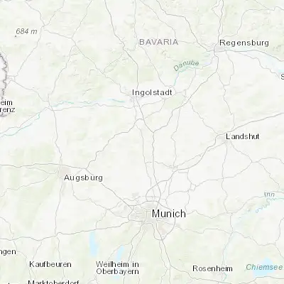 Map showing location of Pfaffenhofen an der Ilm (48.530530, 11.505000)