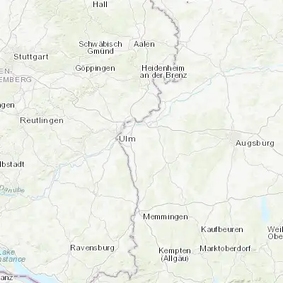 Map showing location of Pfaffenhofen an der Roth (48.354540, 10.161840)