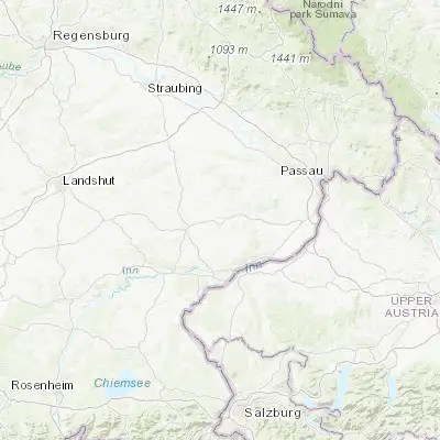 Map showing location of Pfarrkirchen (48.432050, 12.938120)
