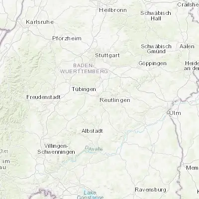Map showing location of Pfullingen (48.464580, 9.227960)