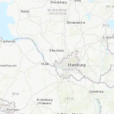 Map showing location of Pinneberg (53.667320, 9.789360)