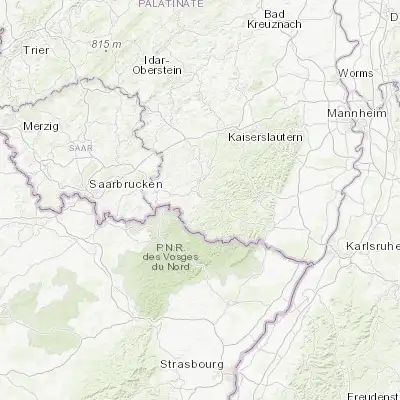 Map showing location of Pirmasens (49.201450, 7.605290)
