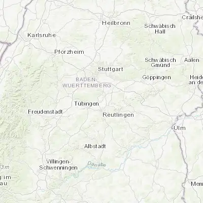 Map showing location of Pliezhausen (48.559340, 9.207490)