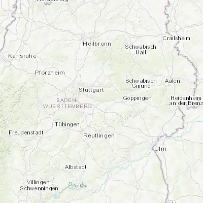 Map showing location of Plochingen (48.710670, 9.419490)