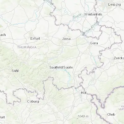 Map showing location of Pößneck (50.693580, 11.592290)
