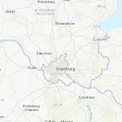 Map showing location of Poppenbüttel (53.659170, 10.084720)