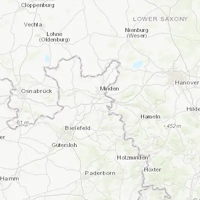 Map showing location of Porta Westfalica (52.229610, 8.916120)