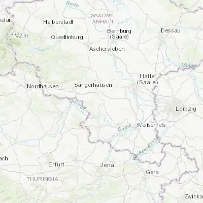 Map showing location of Querfurt (51.381240, 11.600470)