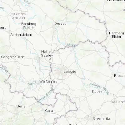 Map showing location of Rackwitz (51.433330, 12.383330)
