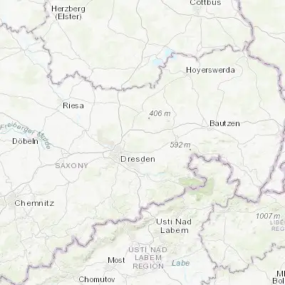 Map showing location of Radeberg (51.111120, 13.911990)