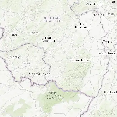 Map showing location of Ramstein-Miesenbach (49.444520, 7.555330)