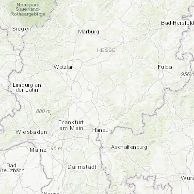 Map showing location of Ranstadt (50.357390, 8.983750)