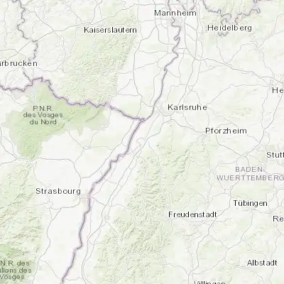 Map showing location of Rastatt (48.858510, 8.209650)
